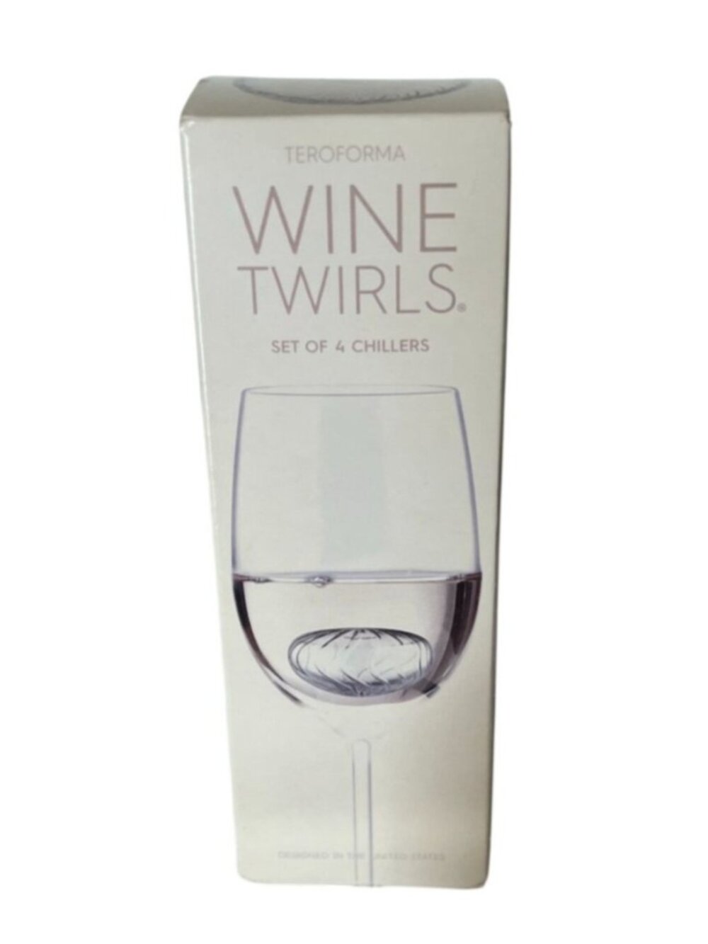 Teroforma Wine Twirls Set of 4 Reusable Chillers NIB